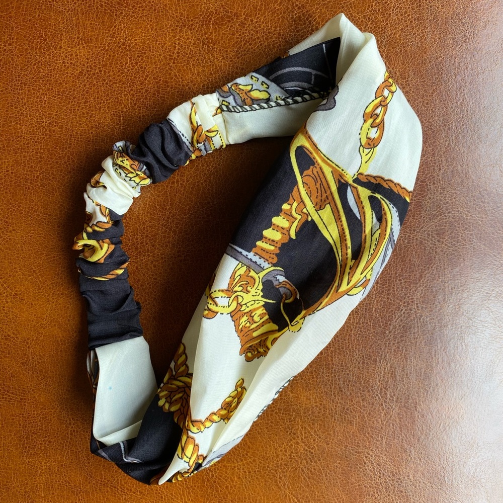Black and gold headband